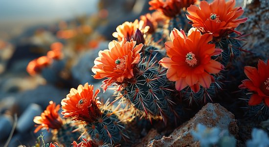 Un cactus dans une montagne aride
